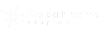 Pro Bathroom Renovations Bendigo, Victoria Logo Light 512x175
